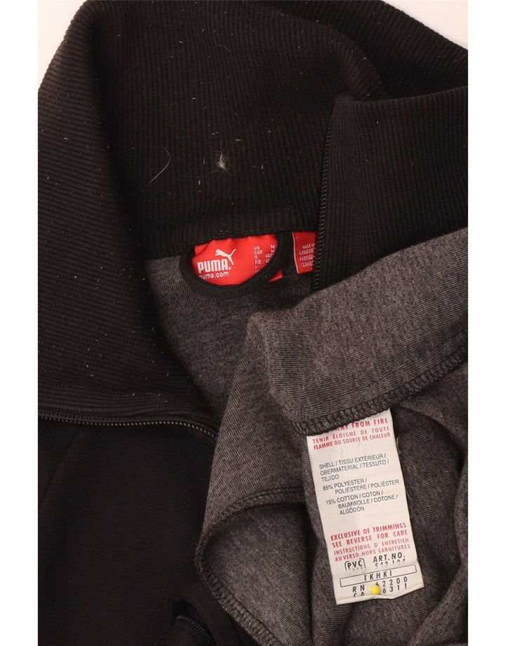 Giacca da ginnastica grafica da uomo Puma, colore nero medio, in poliestere a blocchi di colore