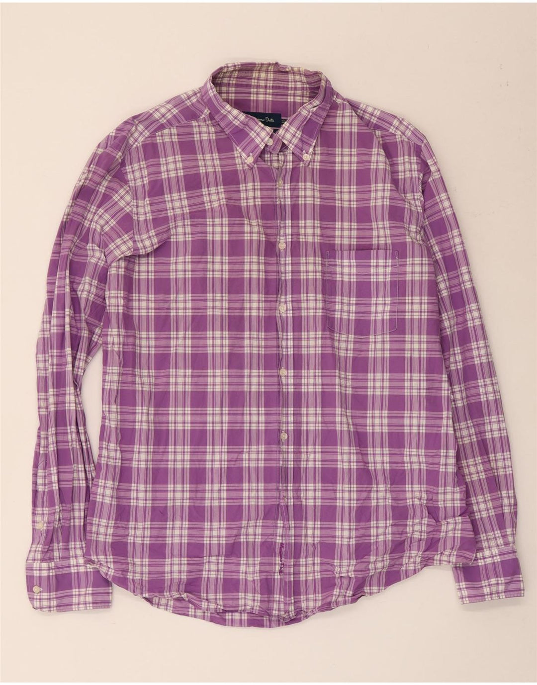 Camicia casual da uomo Massimo Dutti XL viola a quadri