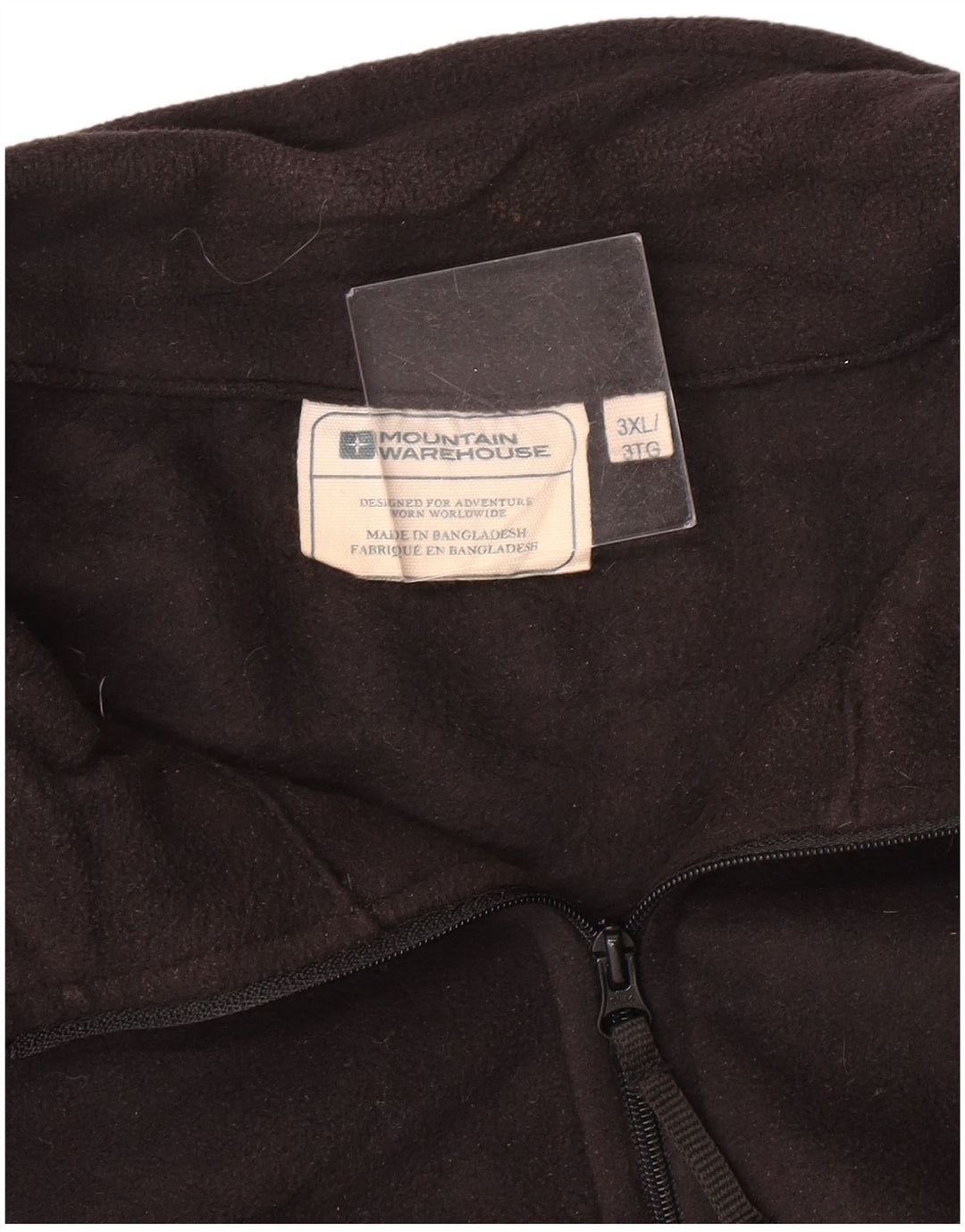 Maglione in pile da uomo con collo con zip Mountain Warehouse 3XL Nero