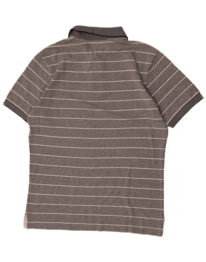 Polo da uomo North Sails grande in cotone a righe grigie