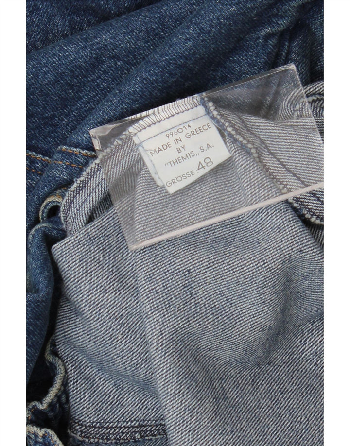 Giacca di jeans vintage da uomo IT 48 in cotone blu medio