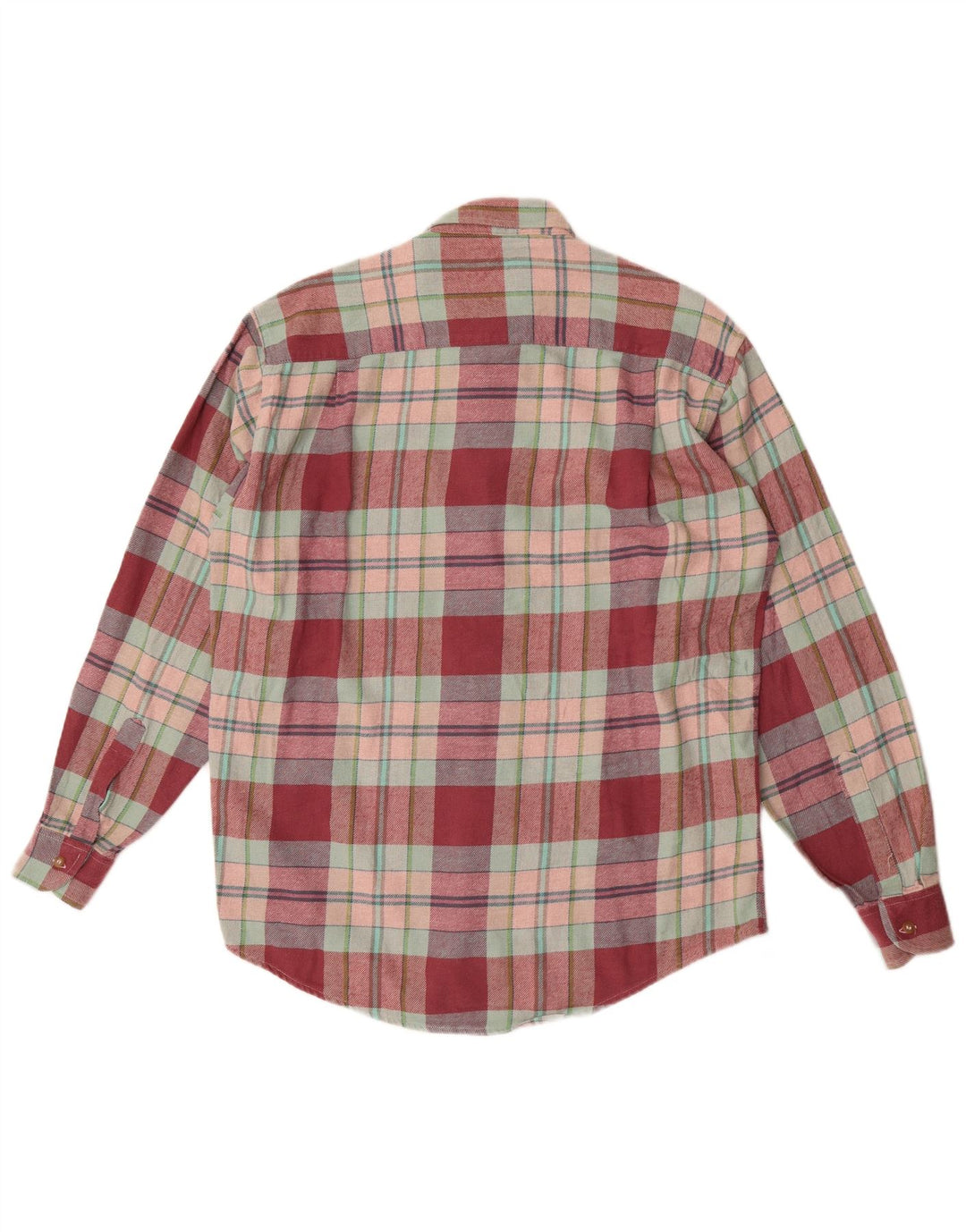 Camicia vintage da uomo in flanella taglia 40 15 3/4 medio a quadri rossi