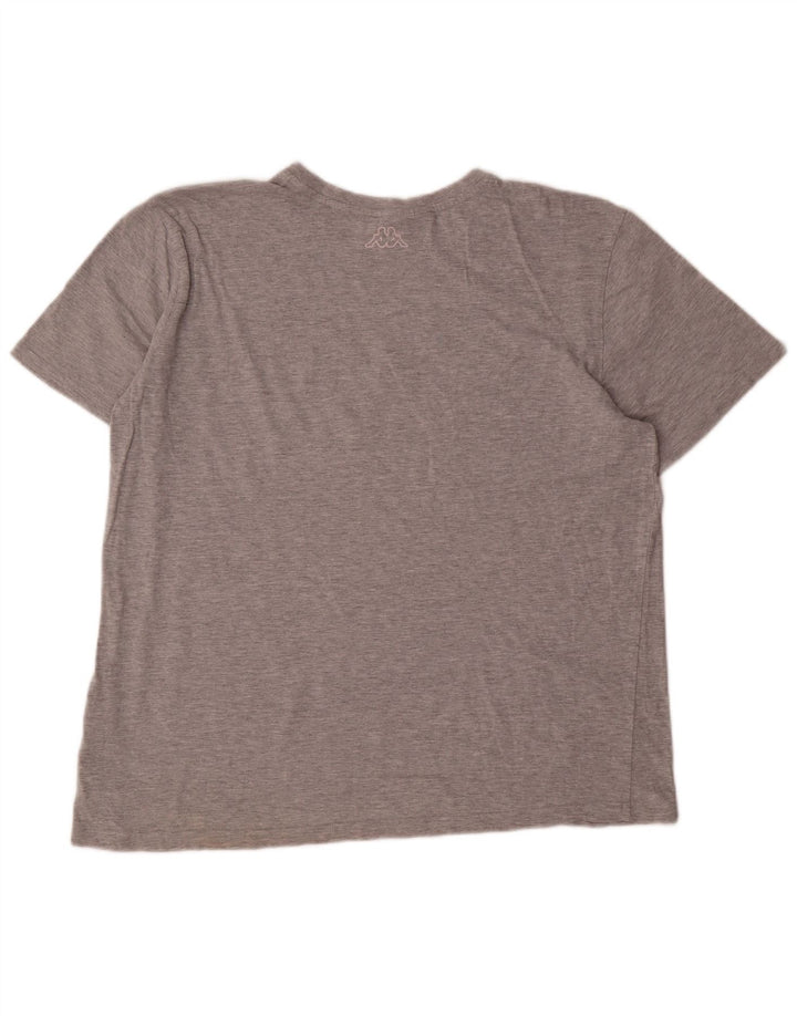 T-shirt grafica da uomo Kappa Top 2XL in cotone grigio