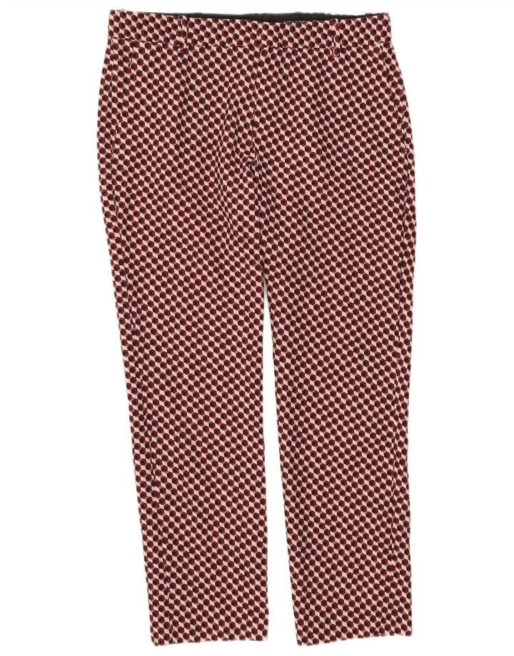 Pantaloni chino slim da donna Zara medi W28 L27 rossi geometrici