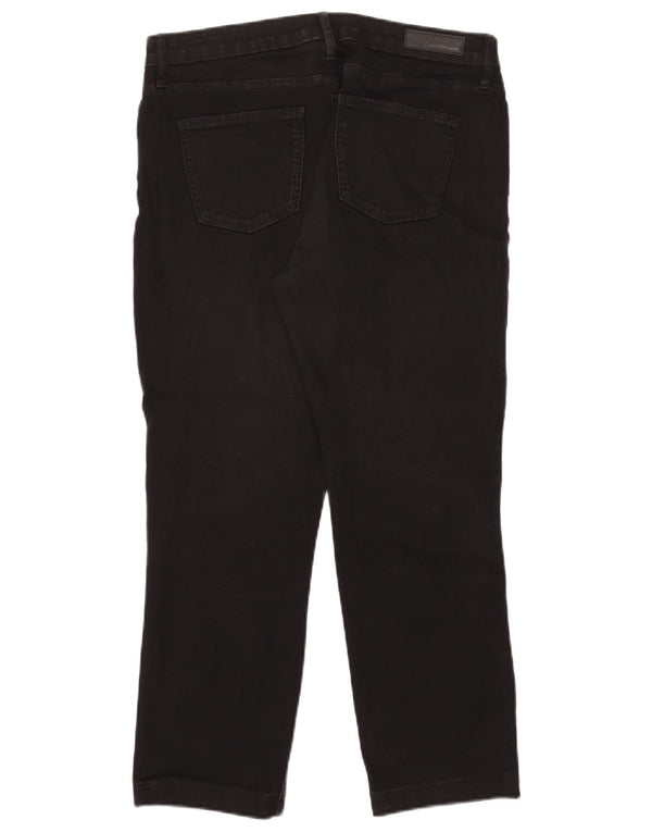 Jeans skinny crop da donna Calvin Klein grandi W32 L25 cotone nero