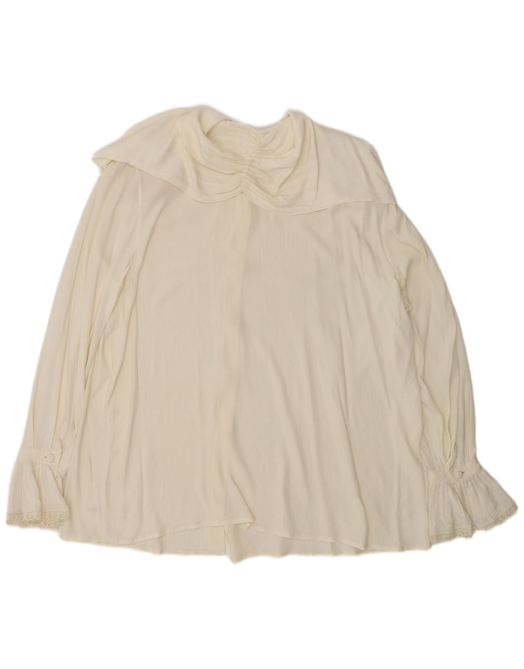 L'altra Moda Camicia Oversize da Donna Camicetta IT 44 Acetato Medio Bianco Sporco