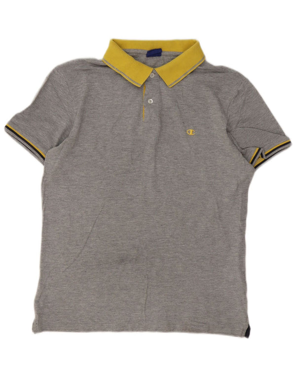 Polo da rugby da uomo Champion Large in cotone grigio