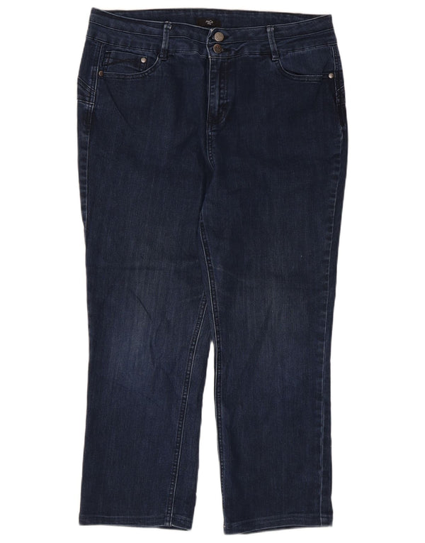 Jeans cropped Petite da donna M&Co UK 16 Large W34 L23 Cotone blu navy