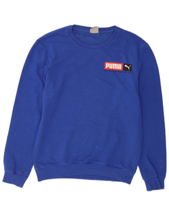 Felpa grafica da uomo Puma Maglione piccolo blu