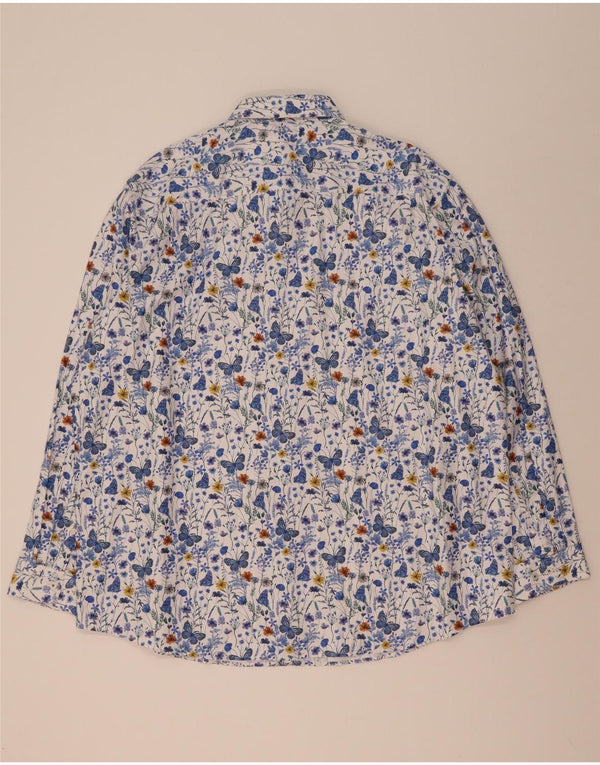 Camicia C&A da uomo vestibilità regolare taglia 47/48 3XL cotone floreale blu