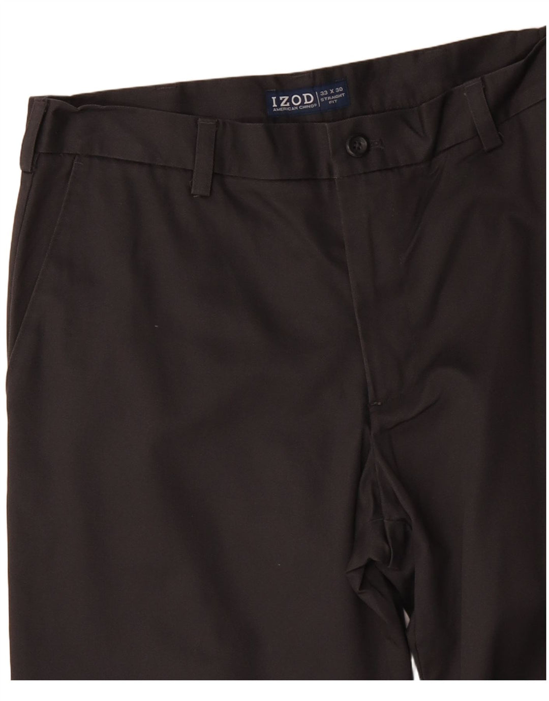 Pantaloni chino dritti da uomo IZOD W33 L30 in cotone grigio