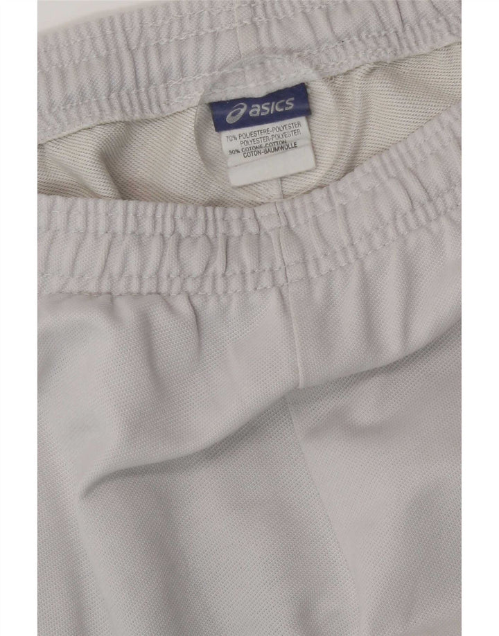 Pantaloni da tuta grafica da uomo Asics in poliestere grigio medio