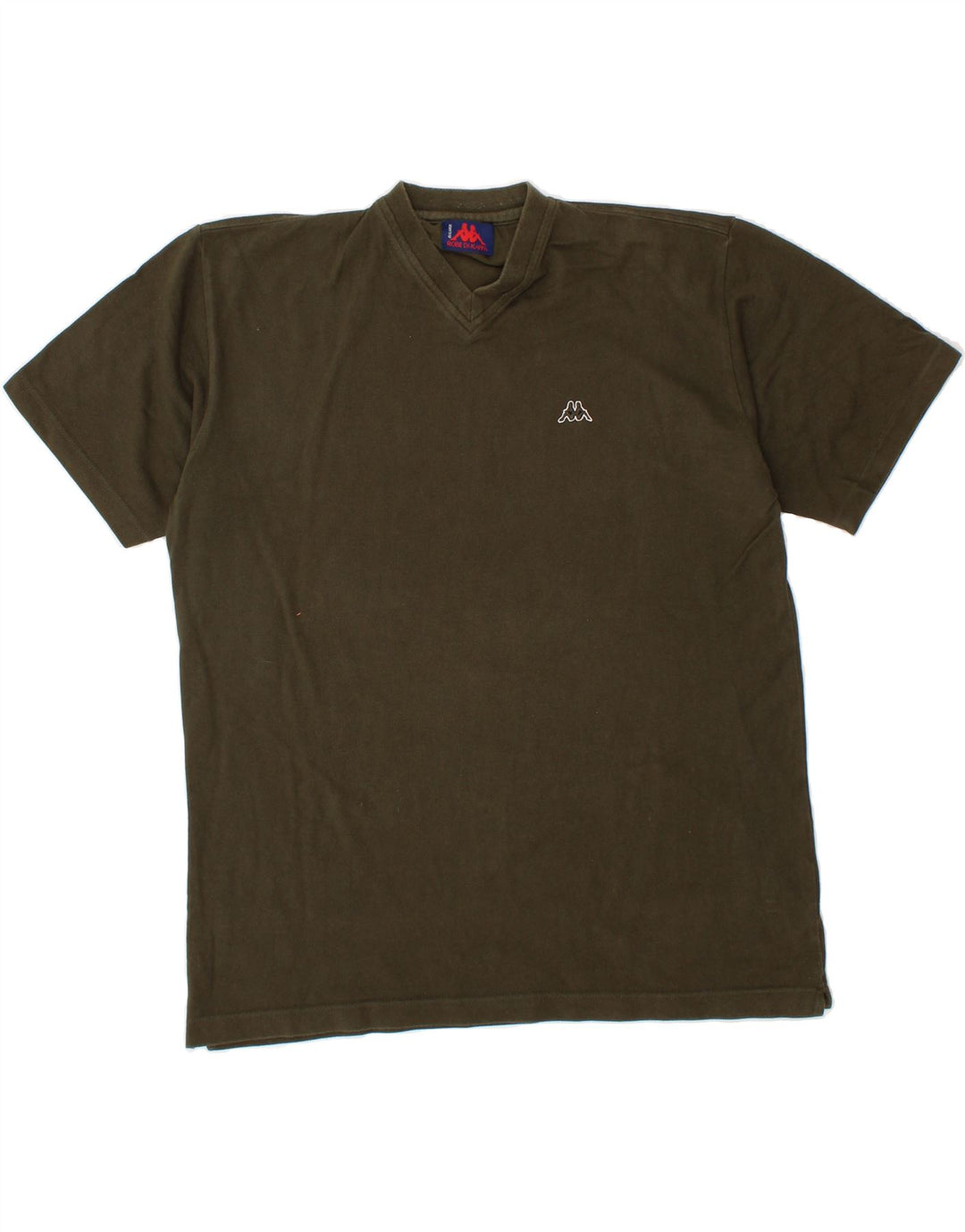 KAPPA Mens T-Shirt Top XL Khaki Cotton Vintage Kappa and Second-Hand Kappa from Messina Hembry 