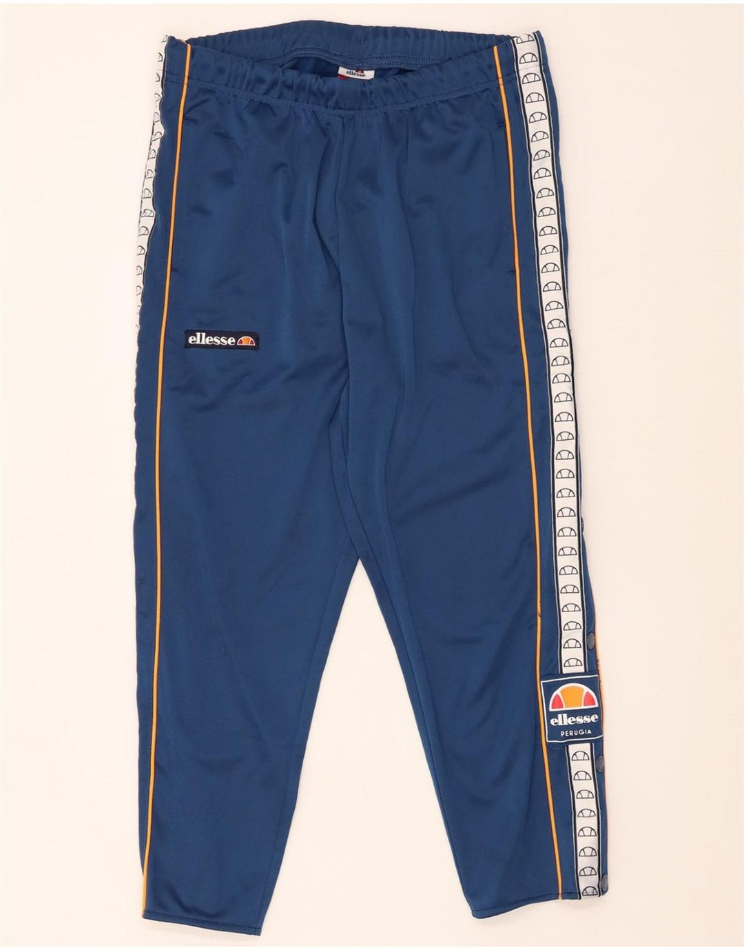 ELLESSE Mens Graphic Tracksuit Trousers Medium Blue Polyester