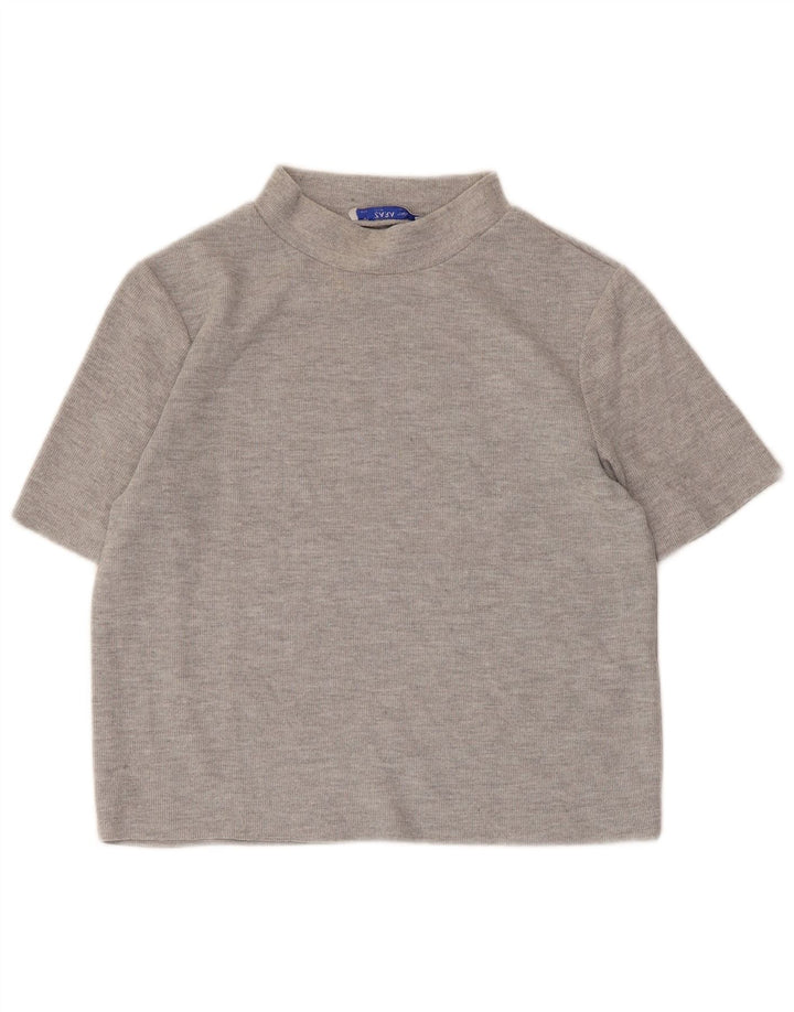 Top corto da donna Zara UK 12 Grigio medio
