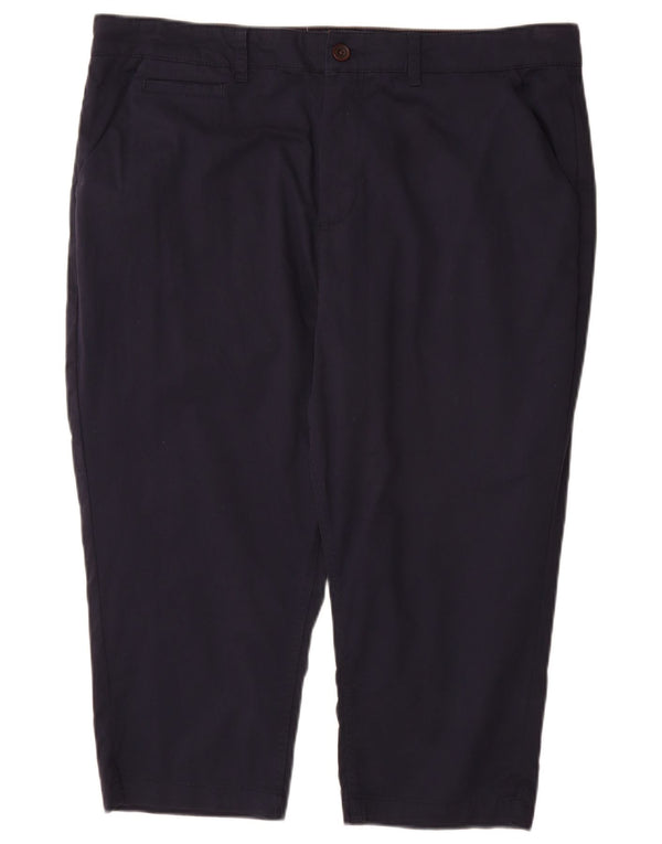 Pantaloni corti a vita alta da donna Fat Face UK 18 XL W40 L20 Blu navy