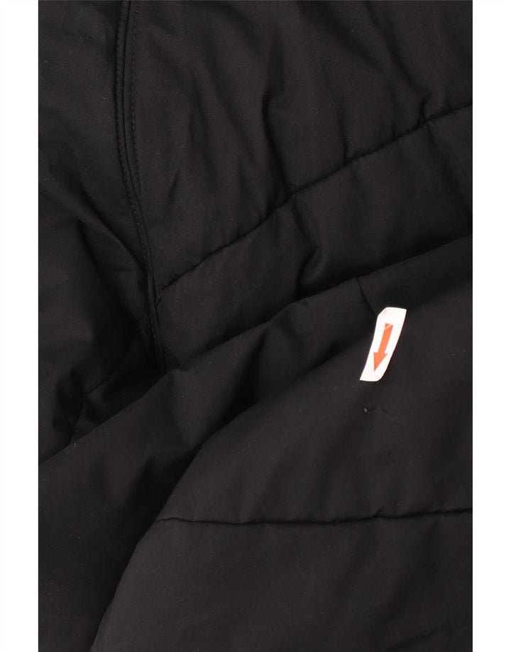 Giacca a vento con cappuccio da donna Adidas UK 16 grande poliestere nero