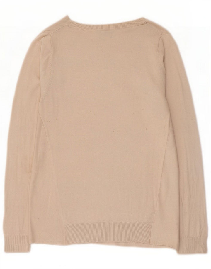 Massimo Dutti Maglia vestibilità regolare da donna UK 12 Seta beige medio