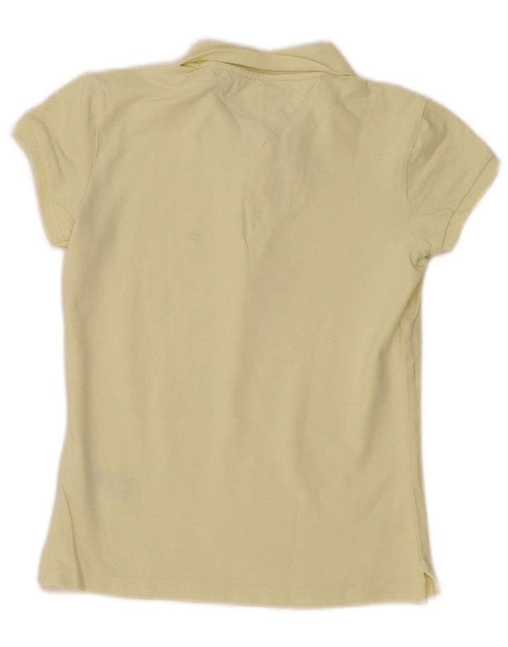 Polo da donna Tommy Hilfiger UK 10 piccola in cotone giallo