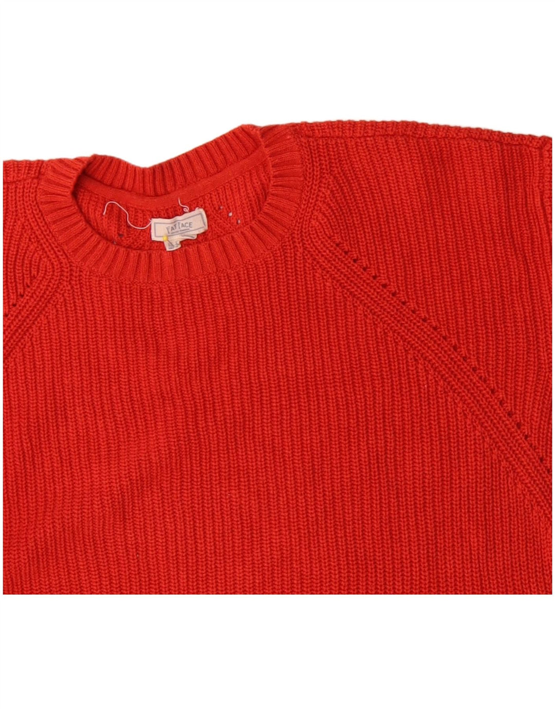 Maglione maglione oversize con scollo a barca da donna Fat Face UK 14 Grande cotone rosso