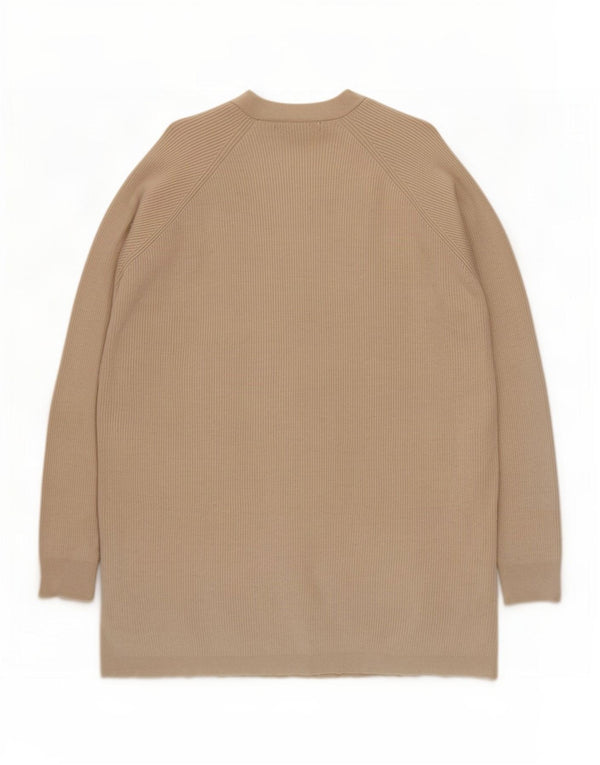 Maglione cardigan aperto da donna Marks & Spencer UK 14 Viscosa beige medio