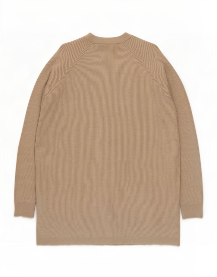 Maglione cardigan aperto da donna Marks & Spencer UK 14 Viscosa beige medio