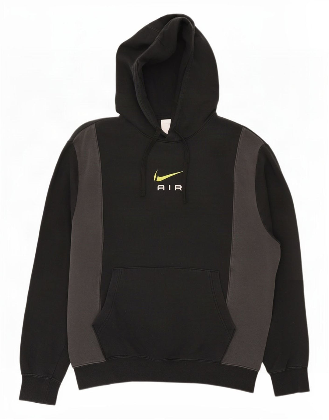 Felpa con cappuccio grafica Nike da uomo in cotone color block medio nero