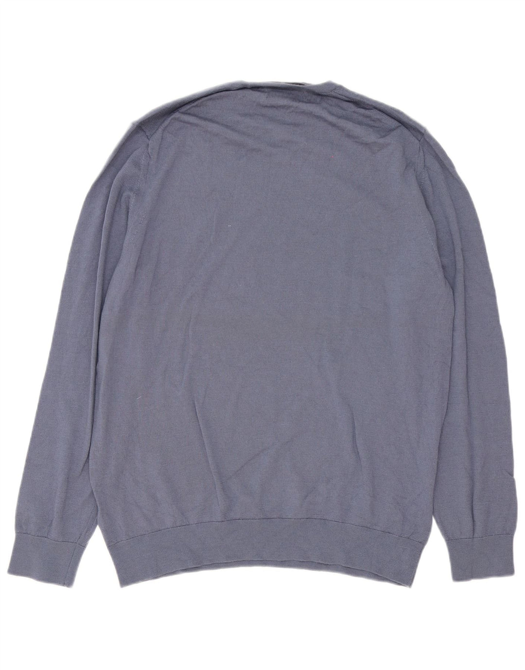 Maglione maglione girocollo da uomo autografo XL in lana merino blu