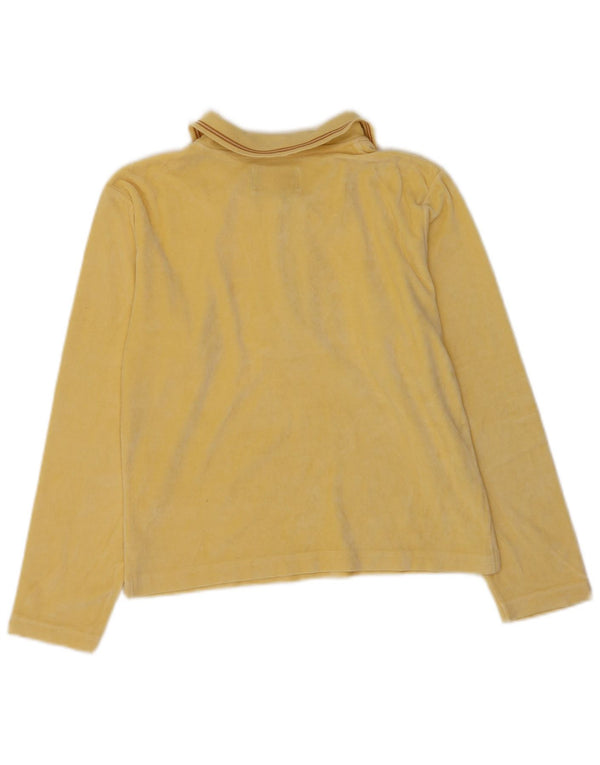 Polo corta a maniche lunghe da donna Lee UK 18 XL cotone giallo