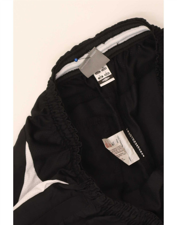 Pantaloncini sportivi da uomo Umbro Large in poliestere color block nero