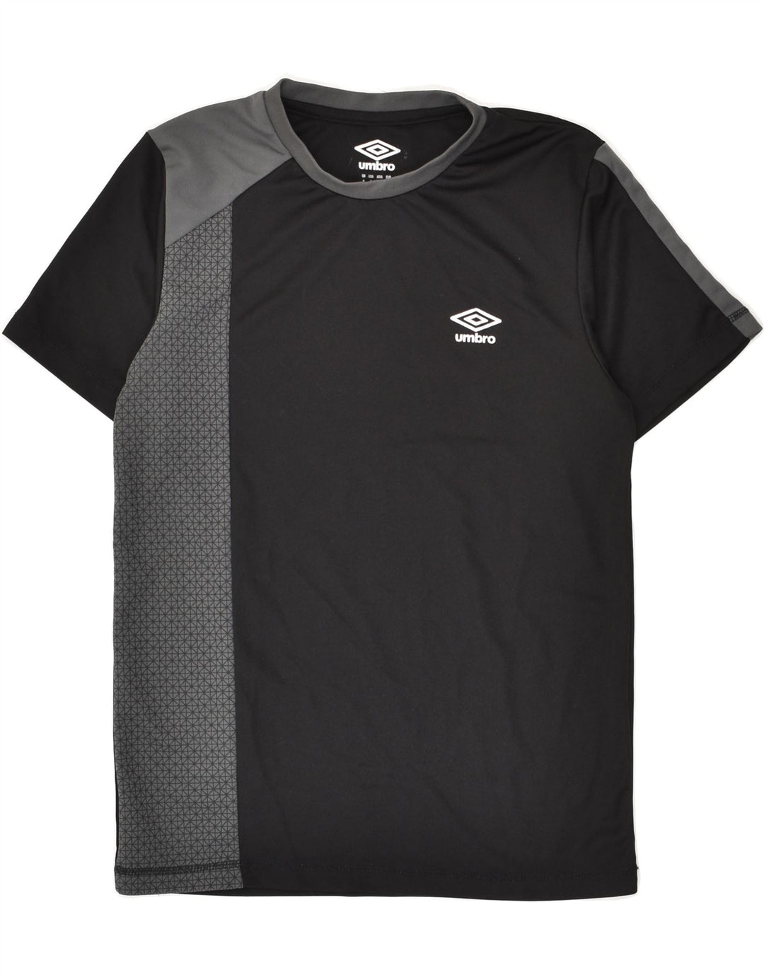 UMBRO Mens T-Shirt Top Small Black Colourblock | Vintage Umbro | Thrift | Second-Hand Umbro | Used Clothing | Messina Hembry 