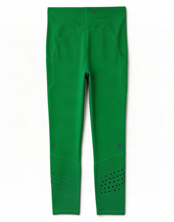 Adidas Womens Crop Graphic Leggings UK 16/18 Large Green