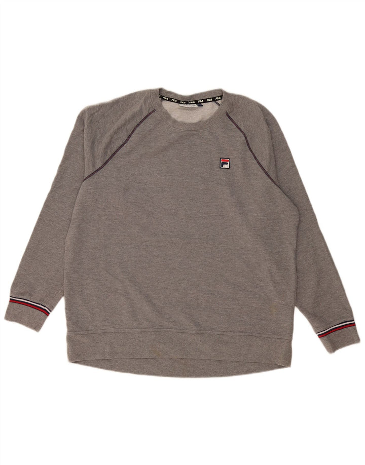 Felpa Fila Uomo Maglione XL Cotone Grigio