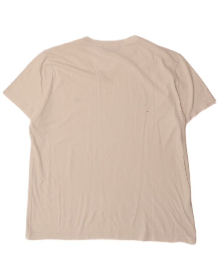 T-shirt Lacoste da uomo vestibilità regolare taglia superiore 7 2XL cotone bianco