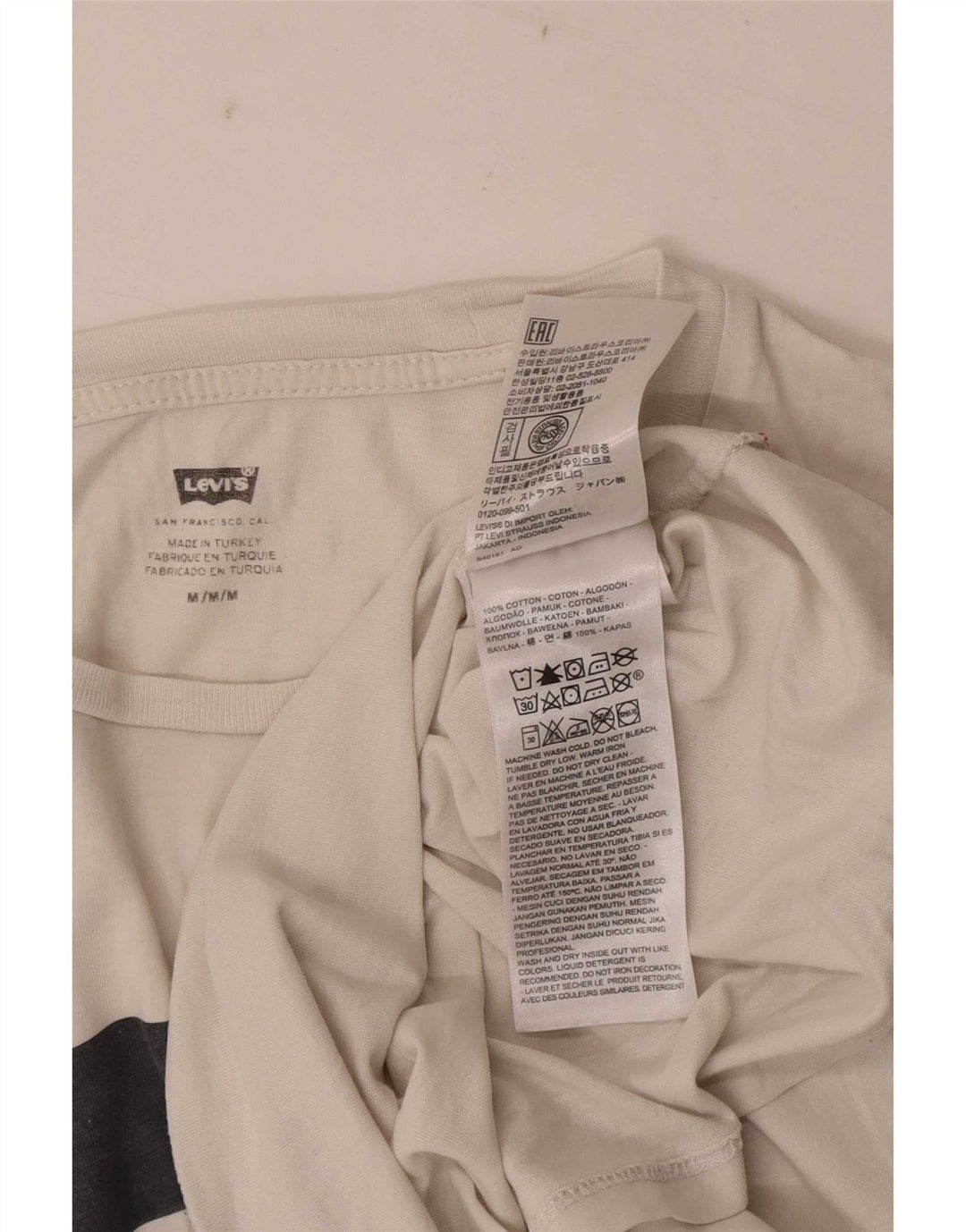 T-shirt grafica da uomo Levi's Top in cotone color block bianco medio