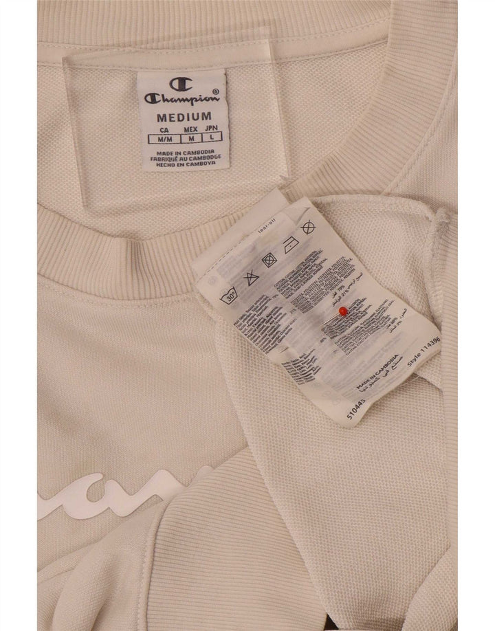 Felpa con grafica da donna Champion UK 14 Cotone bianco medio