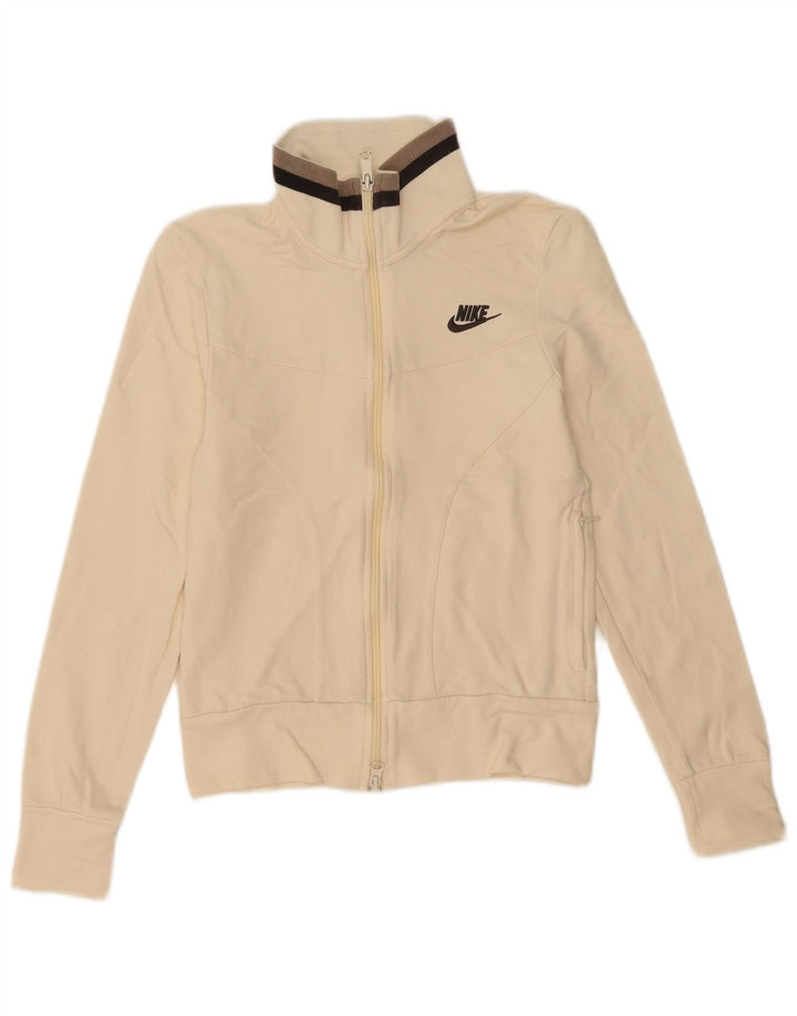 Giacca da tuta da donna Nike UK 8/10 piccola cotone bianco