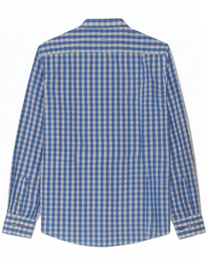 Camicia da uomo Harmont & Blaine 2XL in cotone a quadretti blu