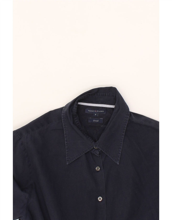 TOMMY HILFIGER Womens Shirt US 8 Medium Navy Blue Cotton Vintage Tommy Hilfiger and Second-Hand Tommy Hilfiger from Messina Hembry 