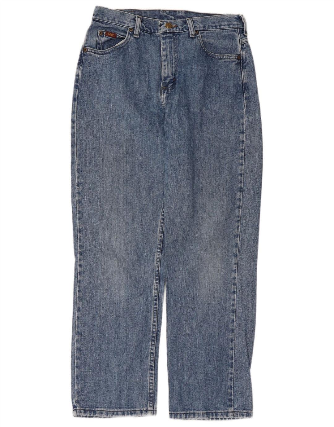 Jeans dritti Petite da donna Lee US 6 medi W28 L28 cotone blu
