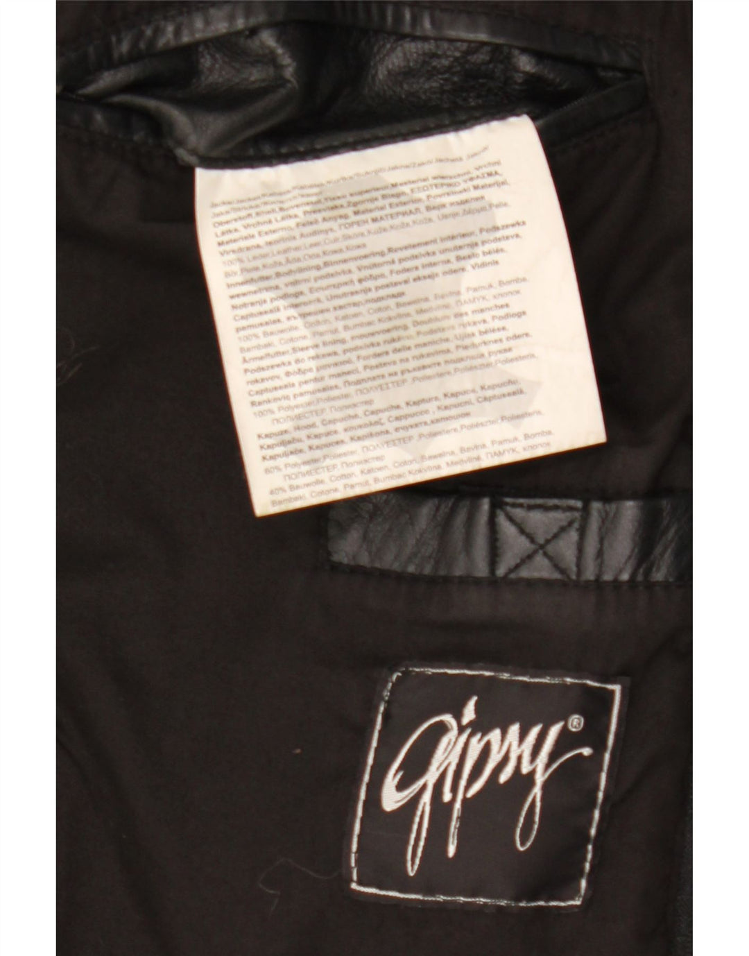 Giacca in pelle da uomo Gipsy UK 40 grande in pelle nera