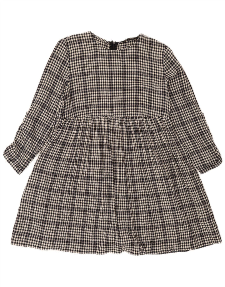 Tutina corta a maniche lunghe Zara Trafaluc da donna UK 10 piccola in cotone a quadretti nero