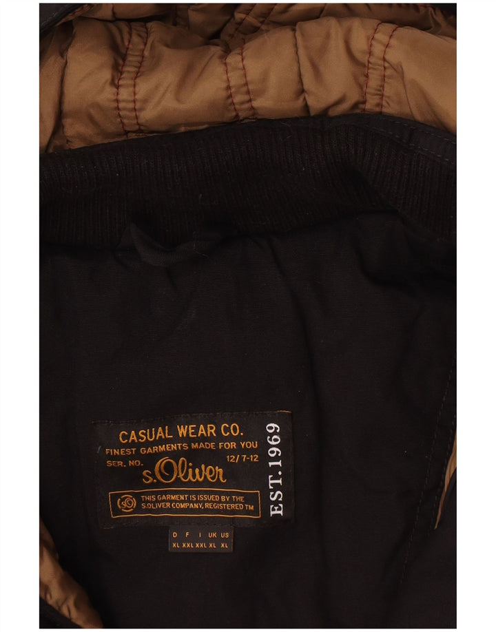Giacca imbottita con cappuccio da uomo S.Oliver UK 42 XL Poliestere nero