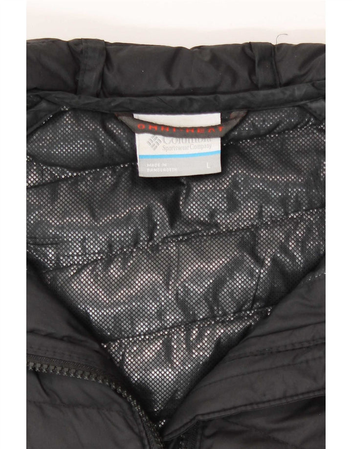 Giacca imbottita con cappuccio da donna Columbia UK 16 grande poliestere nero