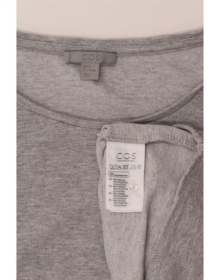 Cos Top oversize da donna a maniche lunghe UK 14 Viscosa chiazzata grigio medio