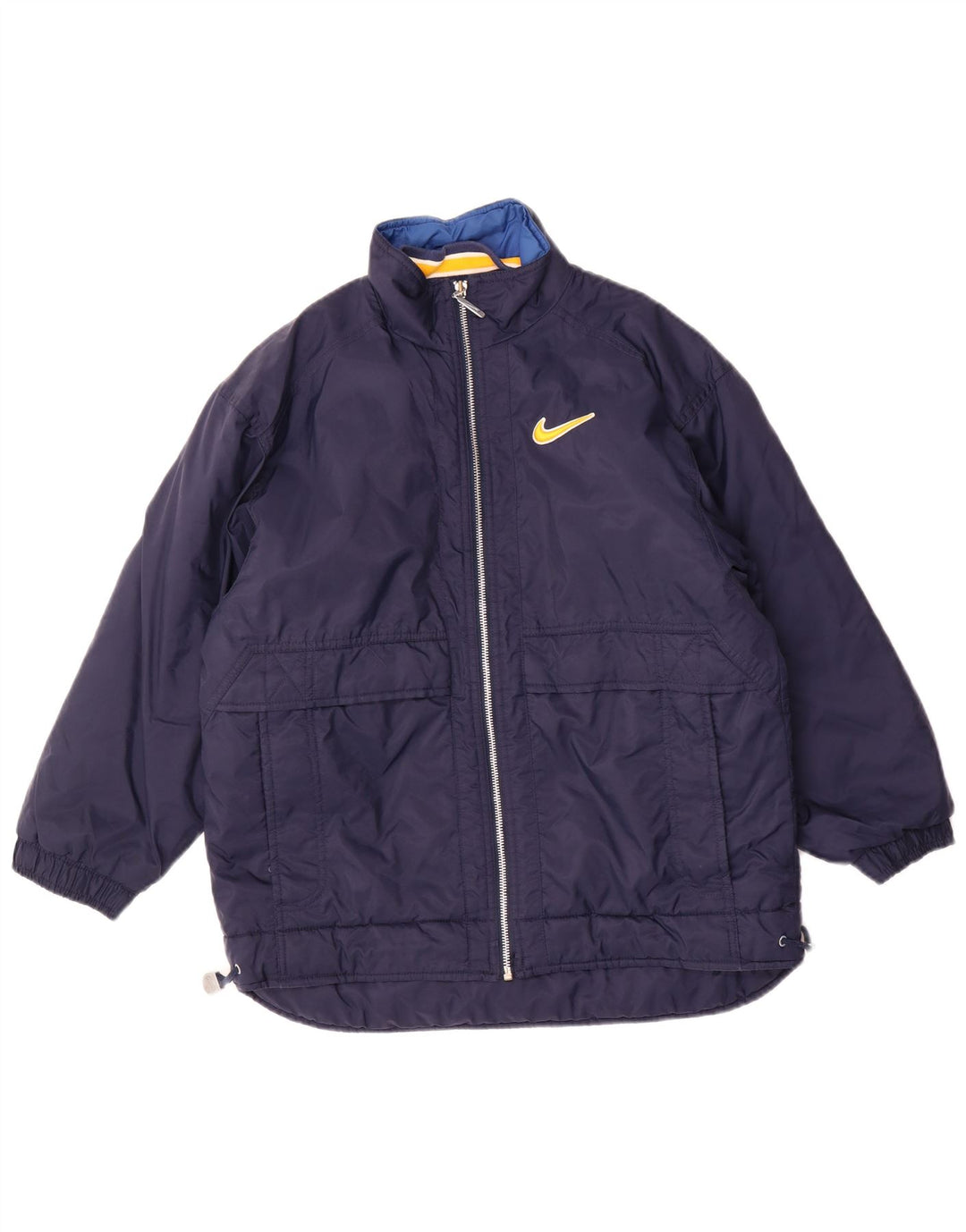 Giacca imbottita con grafica Nike da ragazzo 10-11 anni media nylon blu navy