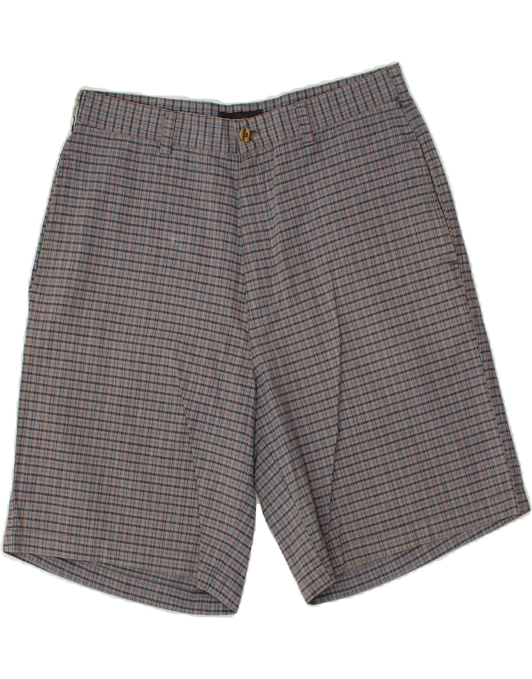 Pantaloncini chino da uomo VINTAGE W32 cotone a quadri grigio medio