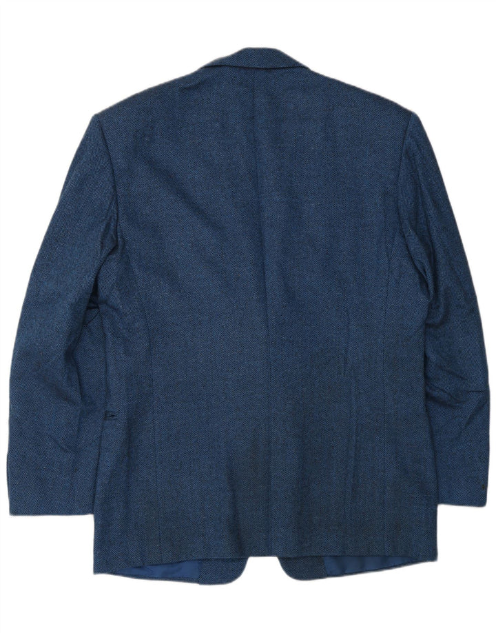 Giacca blazer da uomo a 2 bottoni Pal Zileri IT 52 XL Lana a spina di pesce blu