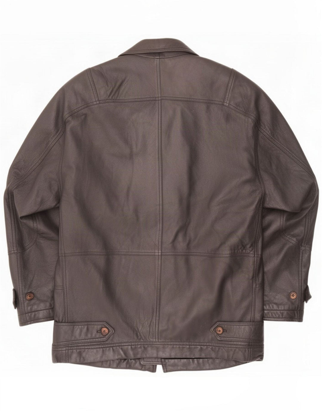 Jaeger Cappotto in pelle da uomo UK 38 medio Nero