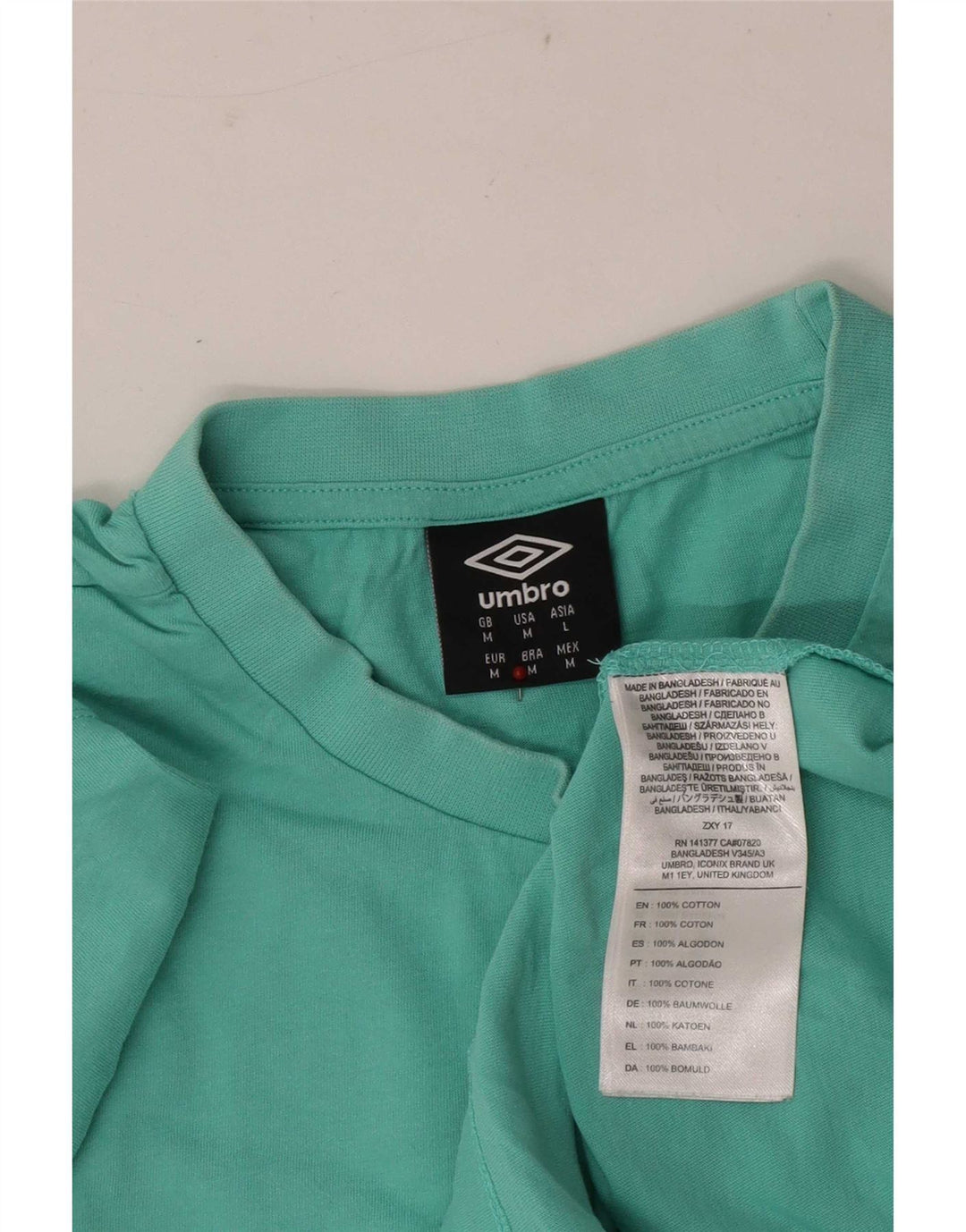 T-shirt grafica da uomo Umbro Top in cotone verde medio